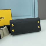 Fendi New Fashion 6637 Peekaboo Handbag Leather Black Bag Size: 23×18×11CM