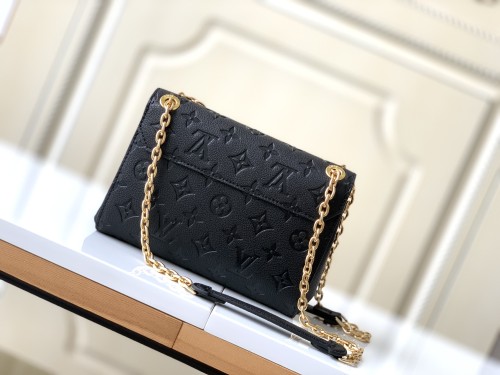 Louis Vuitton New Monogram Empreinte Chain Crossbody Black Bag Sizes: 21x15x8cm