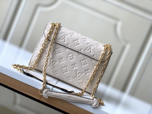 Louis Vuitton New Monogram Empreinte Chain Crossbody White Bag Sizes: 21x15x8cm