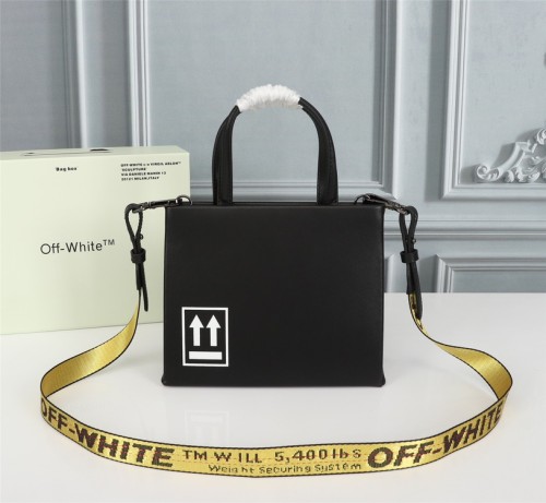 Off-White New Fashion Arrow Letters Print Handbag Shoulder Crossbody Bag Sizes:22x18x8cm