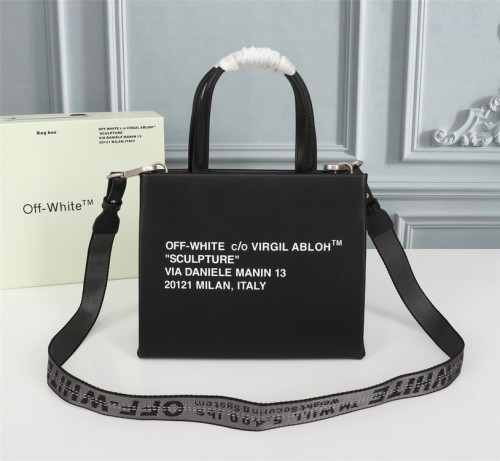 Off-White New Fashion Black Letters Handbag Shoulder Crossbody Bag Sizes:22x18x8cm