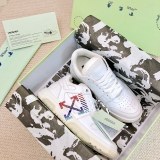 Off-White “Out of office” Classic Leather Casual Shoes Unisex 3D Printing Sneakers