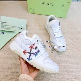 Off-White “Out of office” Classic Leather Casual Shoes Unisex 3D Printing Sneakers