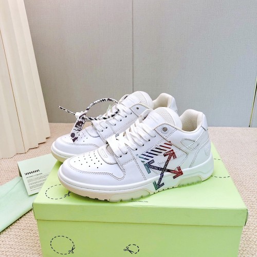 Off-White “Out of office” Classic Leather Casual Shoes Unisex 3D Printing Sneakers