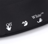 Off-White New Letters Print Fashion Breast Bag Black Wallet Bag Sizes:35x13x11cm