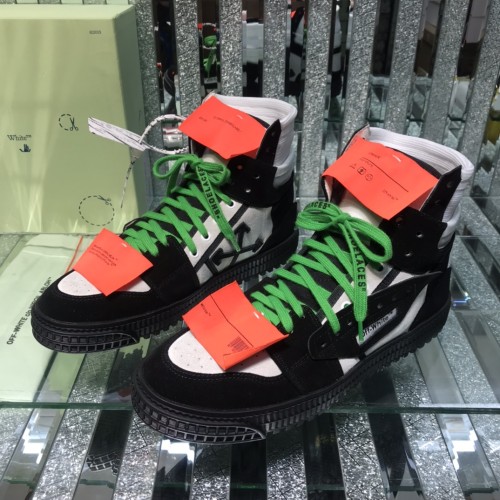 Off-White Unisex Classic Yellow Ribbon White Arrow Head High Tide Sports Shoes Casual Sneakers