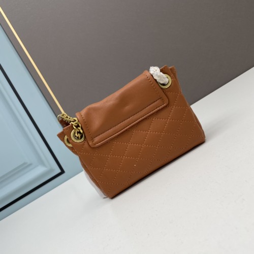 Yves Saint Laurent New Fashion Rhombus Print Brown Crossbody Bag Sizes:13x19CM