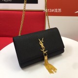 Yves Saint Laurent New Fashion Gold Tassels Logo S03613 Crossbody Bag Sizes:24x14.5x5.5CM