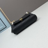 Yves Saint Laurent New Fashion Rhombus Print Black Crossbody Bag Sizes:13x19CM