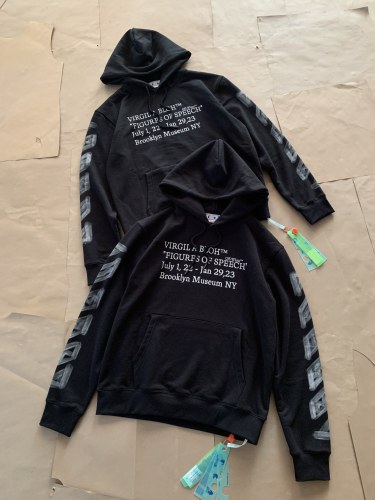Off White Painted Arrows Pullover Hoodies Couple Casual Cotton Sweatshirt