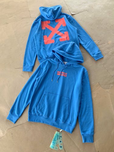 Off White Diagonal Arrow Sweatshirt Unisex Fleece Casual Pullover Hoodies