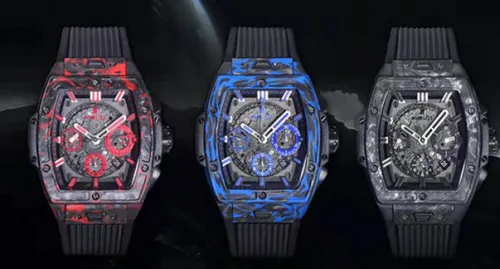 HUBLOT Men Spirit Of Big Bang Series Barrels Carbon Fiber Wrist Automatic Mechanical Watch