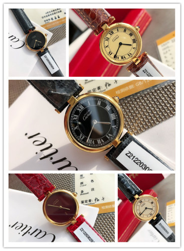Cartier New Fashion Les Mustde Cartier Medieval Gold Watch