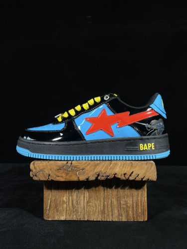 Marvel x BAPE/A/Bathing Ape Bape STA Classic Unisex Low-Top Fashion Sneakers Shoes Black Widow