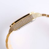 Cartier New Fashion Santos Series Full Of Diamond Quartz Watch