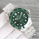 OMEGA Men 's New Fashion VS5 Green Seahorses Mechanical Watch