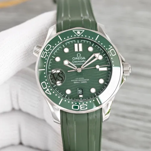 OMEGA Men 's New Fashion VS5 Green Seahorses Mechanical Watch