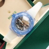 ROLEX New Fashion Aqua Ghost Sapphire Crystal Cut-out Edition Automatic Mechanical Watch