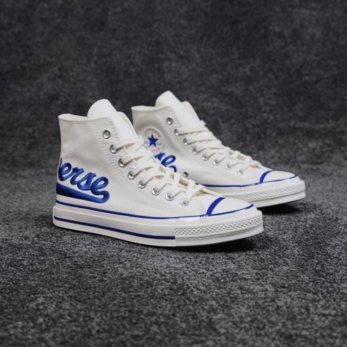 Converse Unisex Casual Electroembroidery Letter Canvas Shoes Retro Contrast Fashion Sneakers