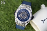 HUBLOT Men Spirit Of Big Bang Series Tattoo Full Diamonds Wrist Automatic Mechanical Watch