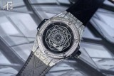 HUBLOT Men Spirit Of Big Bang Series Tattoo Full Diamonds Wrist Automatic Mechanical Watch