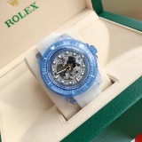 ROLEX New Fashion Aqua Ghost Sapphire Crystal Cut-out Edition Automatic Mechanical Watch