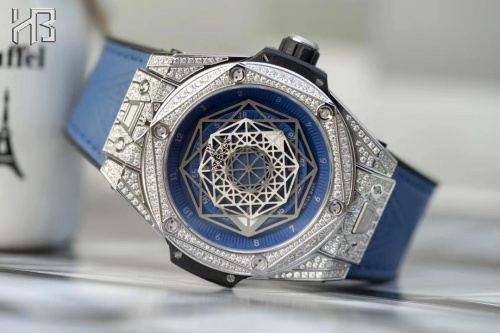 HUBLOT Men Spirit Of Big Bang Series Tattoo Full Diamonds Wrist Automatic Mechanical Watch