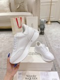 Alexander McQueen Thick Soled White Shoes Unisex Casual Leather Shoes
