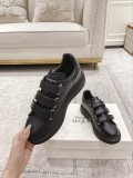 Alexander McQueen Thick Soled Shoes Unisex Casual Velcro Leather Shoes