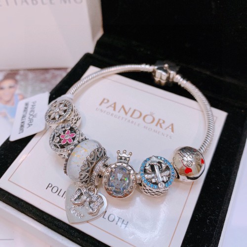 Pandora New Fashion Rhinestone Silver Love Bracelet Size 16 17 18 19 20 21 cm