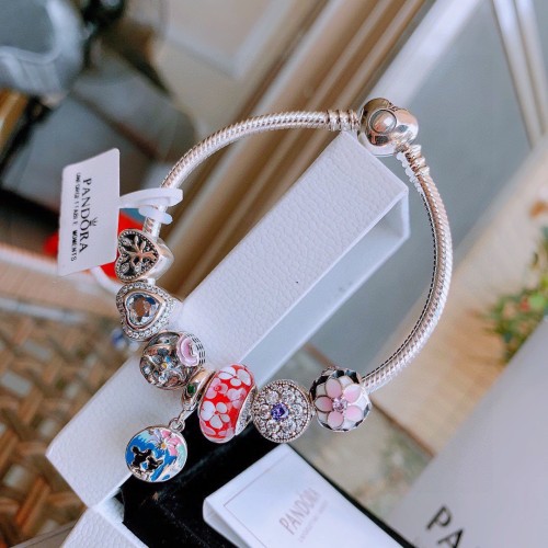 Pandora New Fashion Rhinestone Silver Love Bracelet Size 16 17 18 19 20 21 cm