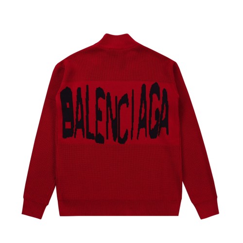Gucci x Balenciaga Aria Hip Hop Graffiti High Neck Sweater Unisex Knitted Sweater Coats