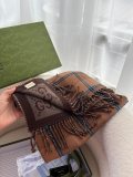 Gucci Fashion New Style Tassels Jacquard Double Sided Scarf Size: 45x170cm