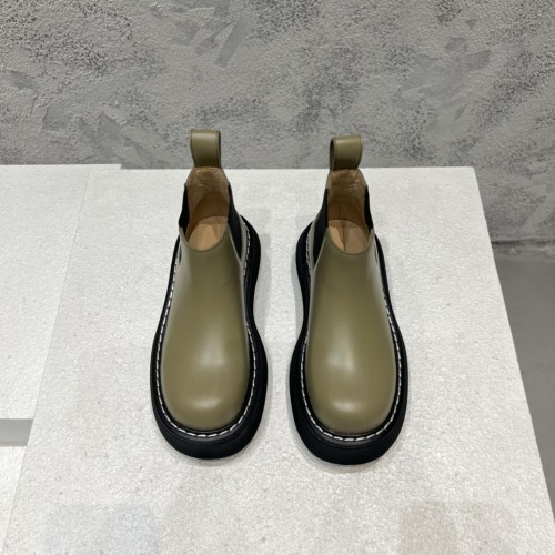 Bottega Veneta Unisex Fashion Cowhide Ankle Boots