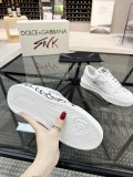Dolce & Gabbana Graffiti Casual Sneakers Men's Leather Skateboard Shoes