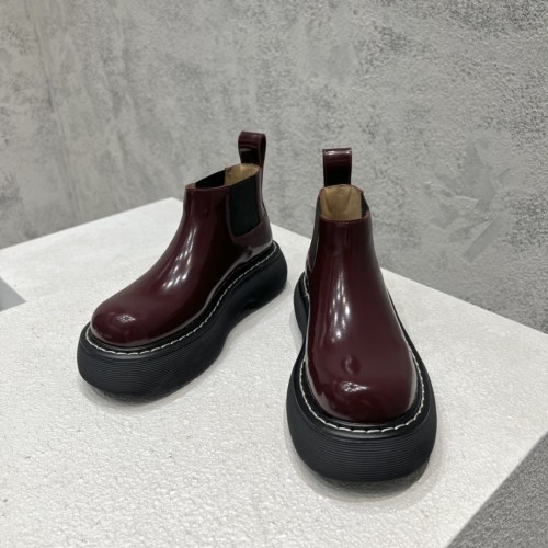 Bottega Veneta Unisex Fashion Cowhide Ankle Boots