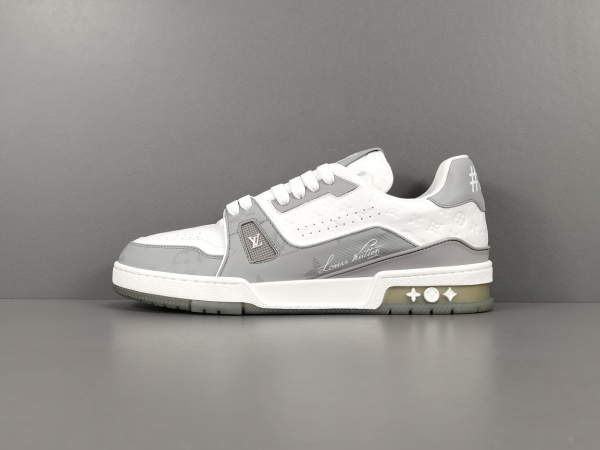 Louis Vuitton Trainer Unisex Grainy Cowhide Low Board Shoes Fashion Sneakers Shoes