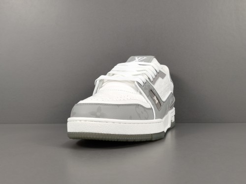 Louis Vuitton Trainer Unisex Grainy Cowhide Low Board Shoes Fashion Sneakers Shoes