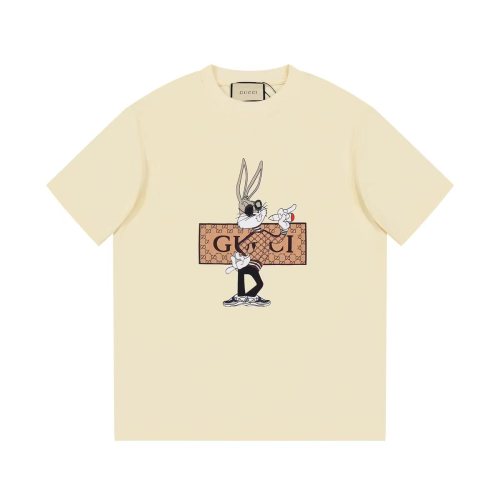 Gucci Unisex Classic Cartoon Pattern Short Sleeve Fashion Cotton T-Shirt