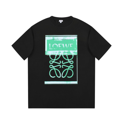 Loewe Classic Logo Printed Short Sleeve Unisex Casual Cotton T-shirt