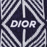 Dior Men Ski Oversized Sweater Round Neck Logo Embroidery Cashmere Sweatshirt