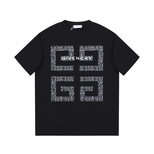 Givenchy 4G Logo Print Cotton Short Sleeves Casual Unisex Loose T-Shirt