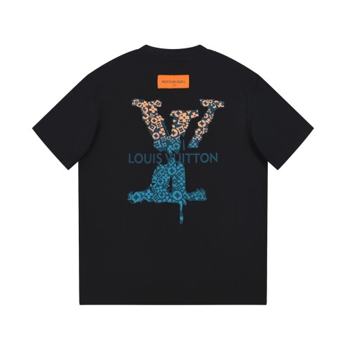 Louis Vuitton Colorful Three-Dimensional Letter Print Short Sleeve Men Cotton T-Shirt