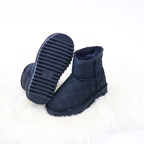 Gucci X UGG Classic Fashion Winter Children Snow Boots Boys Girls High Flat Ankle Boots
