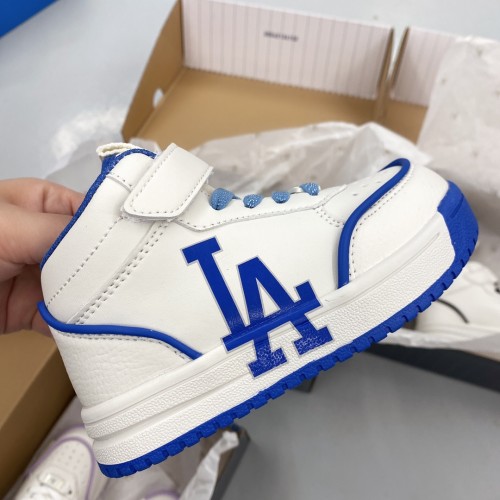 MLB LA Kids High Shoes Fashion Casual Warm Velcro Children's Sneakers
