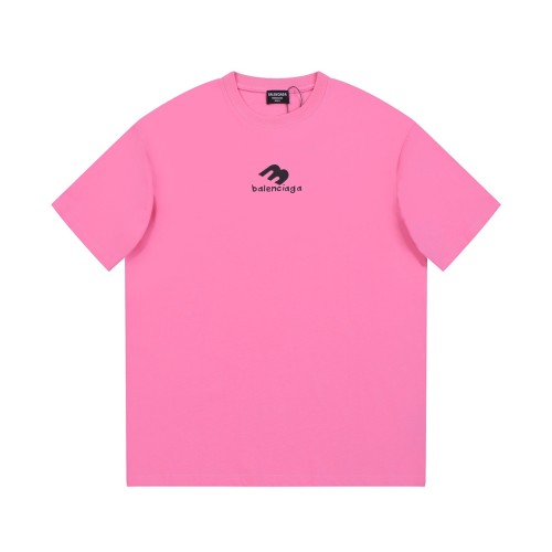Balenciaga Unisex Letter Logo Print T-Shirt Cotton Short Sleeve