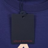 Louis Vuitton Print Loose Short Sleeve Men Cotton T-Shirt