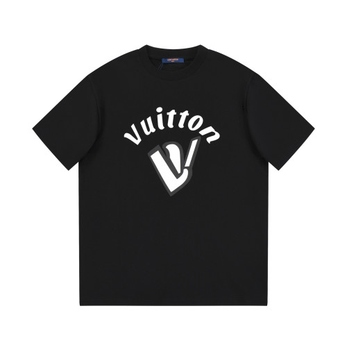 Louis Vuitton Letter Logo Print Short Sleeve Men Cotton T-Shirt