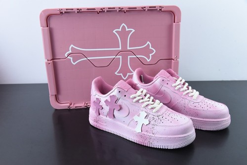 Chrome Hearts x Nike Air Force 1 Low Casual Sneakers Unisex Fashion Leather Shoes