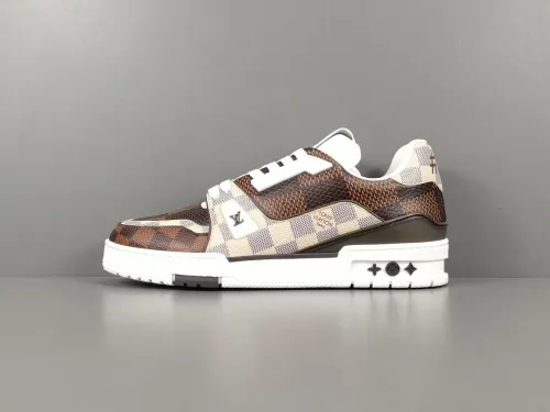 Louis Vuitton LV Trainer Basketball Shoes Unisex Casual Chessboard Fashion Cricket Shoes